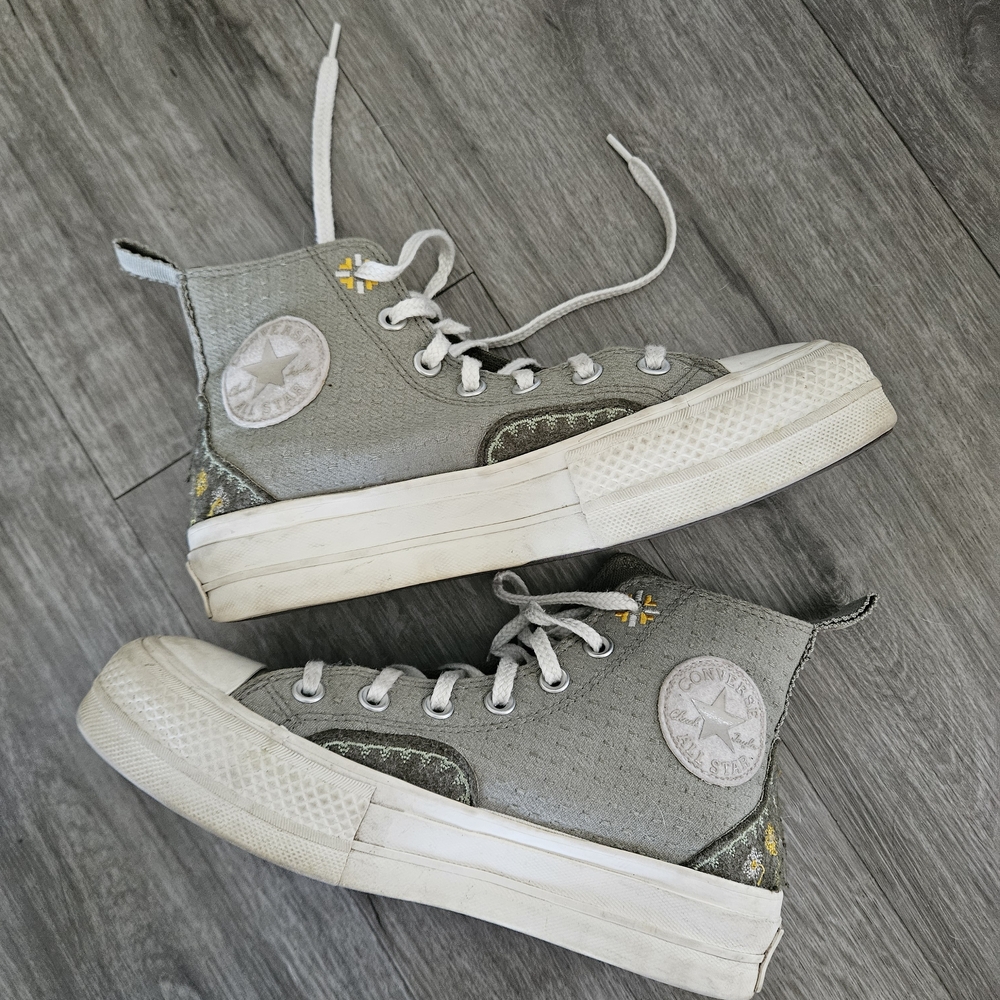 Converse Chuck Taylor All Star Lift Platform Autumn Embroidery Sage Green - Picture 5 of 5